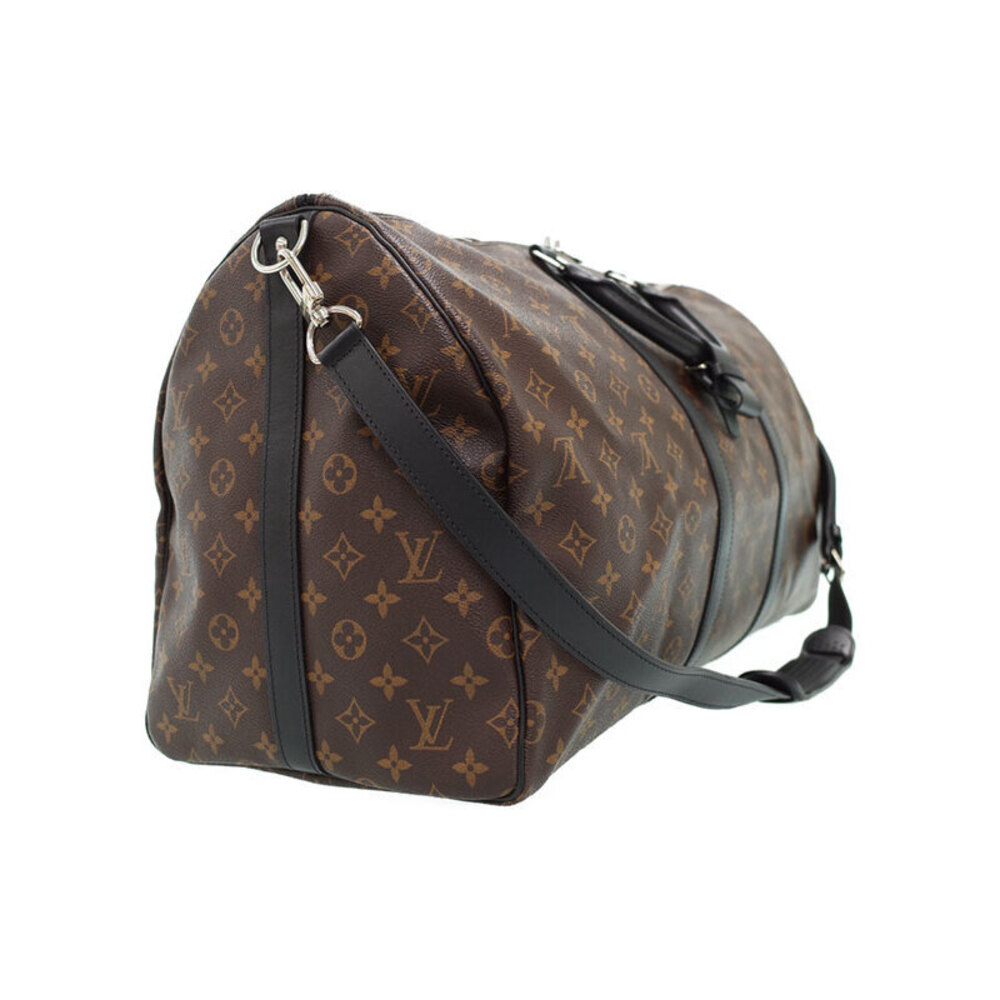Louis Vuitton Monogram Macassar Keepall Bandouliere Travel Boston Bag - Picture 2 of 9